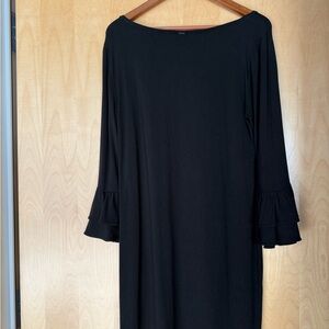 White House Black Market Black Long Sleeve Dress